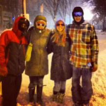 Winter 2012/13: This is how my friends and I dress for a blizzard in Boston - très chic.